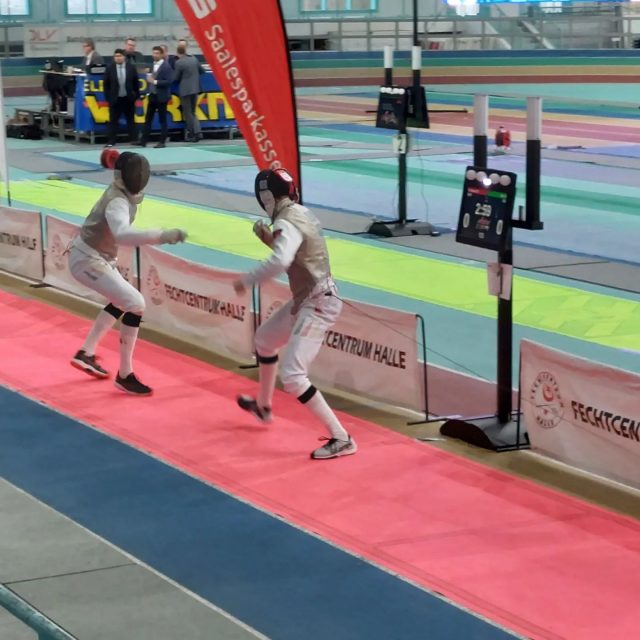 DFB Qualifikationsturnier
International Händel-Cup
17.12.2022 - Senior
GER ST Halle
Moritz Platz 3, Nils Platz 43, Jaron Platz 67, Maximilian Platz 89