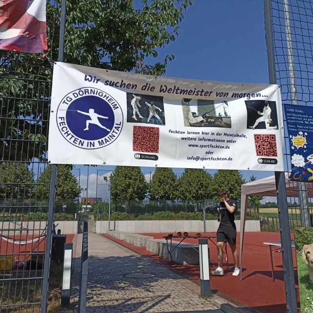 Fechtabteilung der TGD präsentiert sich beim Schulfest der Europäischen Schule in Bad Vilbel am 24.6.23